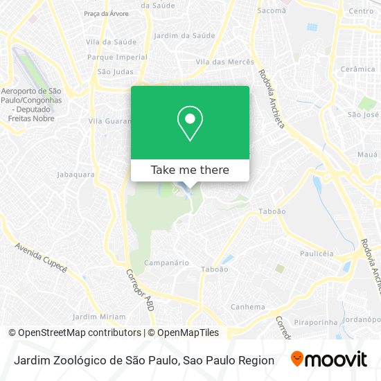 Jardim Zoológico de São Paulo map
