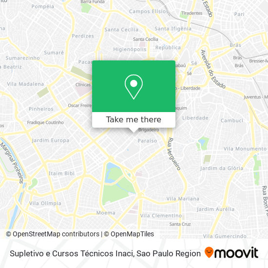 Supletivo e Cursos Técnicos Inaci map