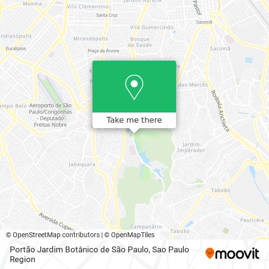 Mapa Portão Jardim Botânico de São Paulo