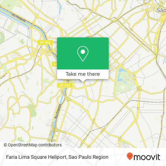 Faria Lima Square Heliport map