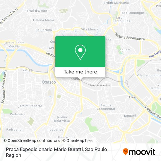 Mapa Praça Expedicionário Mário Buratti