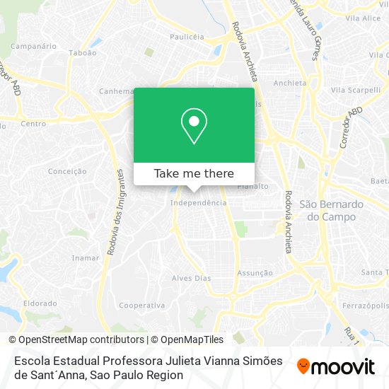 Escola Estadual Professora Julieta Vianna Simões de Sant´Anna map