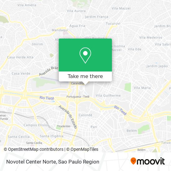 Mapa Novotel Center Norte