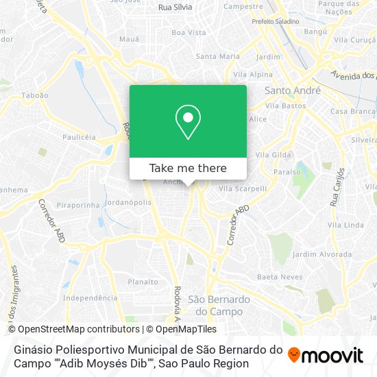 Ginásio Poliesportivo Municipal de São Bernardo do Campo ""Adib Moysés Dib"" map