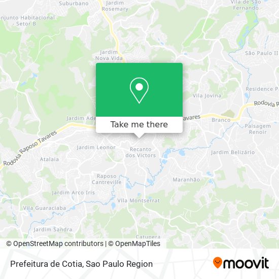 Mapa Prefeitura de Cotia