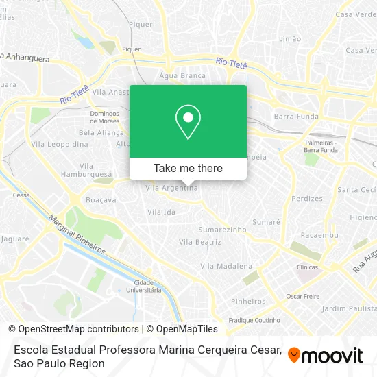 Escola Estadual Professora Marina Cerqueira Cesar map