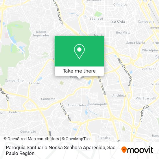 Mapa Paróquia Santuário Nossa Senhora Aparecida