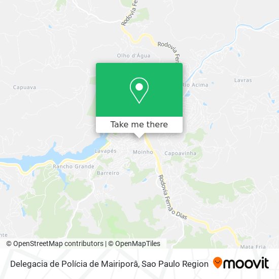 Mapa Delegacia de Polícia de Mairiporâ