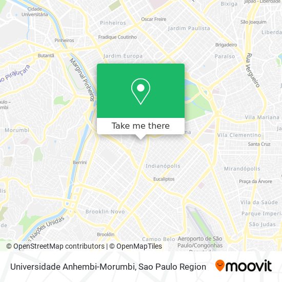 Universidade Anhembi-Morumbi map