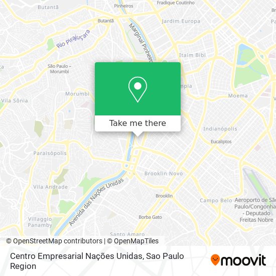 Centro Empresarial Nações Unidas map