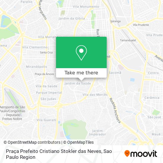 Mapa Praça Prefeito Cristiano Stokler das Neves