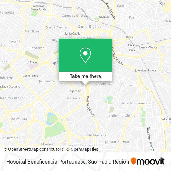 Mapa Hospital Beneficência Portuguesa