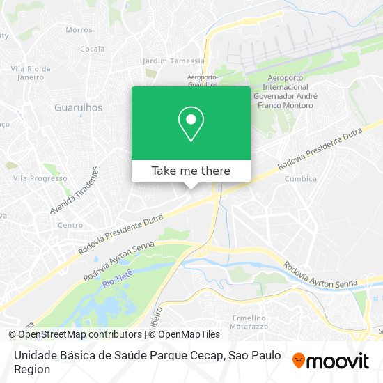 Mapa Unidade Básica de Saúde Parque Cecap