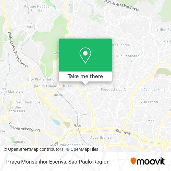 Mapa Praça Monsenhor Escrivá