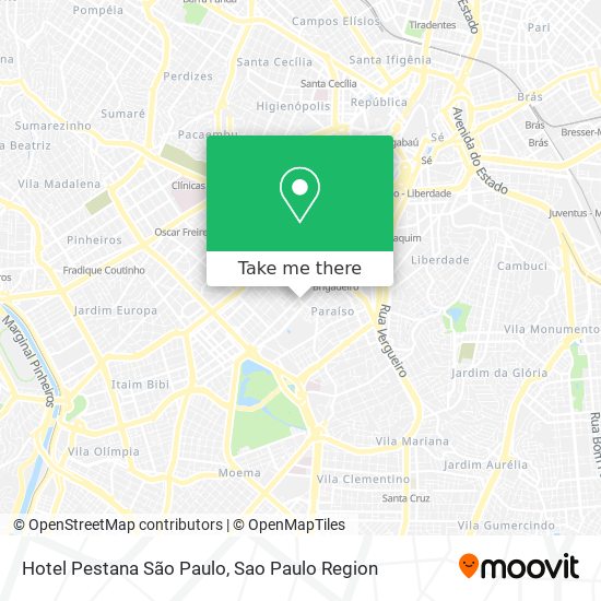 Hotel Pestana São Paulo map