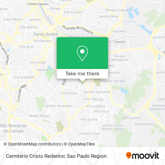 Cemitério Cristo Redentor map
