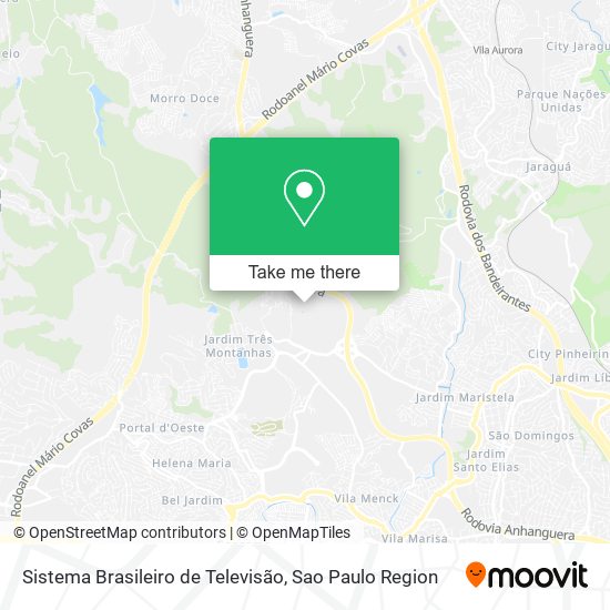 Mapa Sistema Brasileiro de Televisão