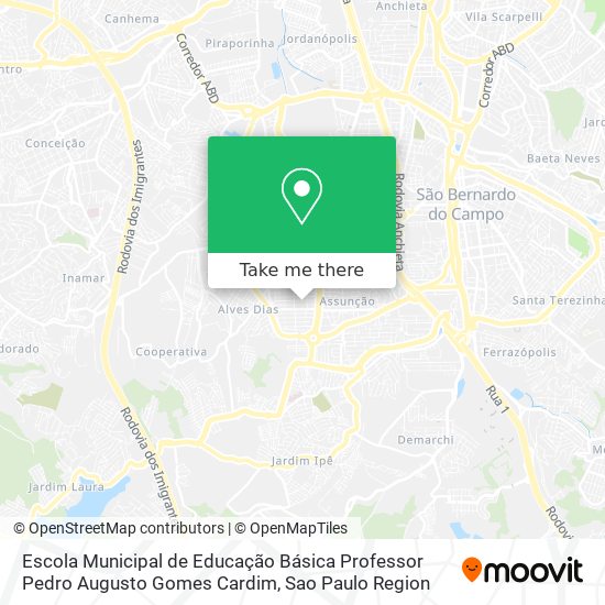 Escola Municipal de Educação Básica Professor Pedro Augusto Gomes Cardim map