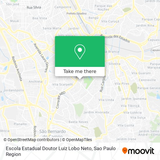 Mapa Escola Estadual Doutor Luíz Lobo Neto