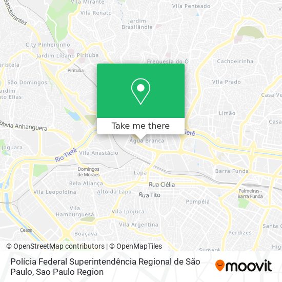 Mapa Polícia Federal Superintendência Regional de São Paulo