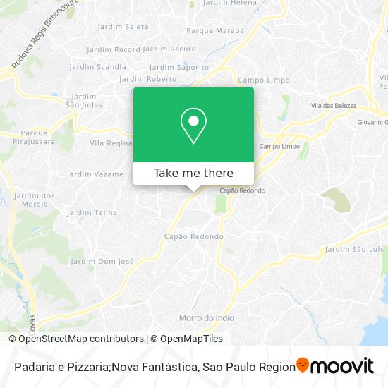 Padaria e Pizzaria;Nova Fantástica map