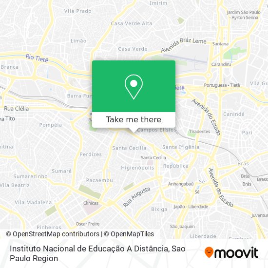 Instituto Nacional de Educação A Distância map