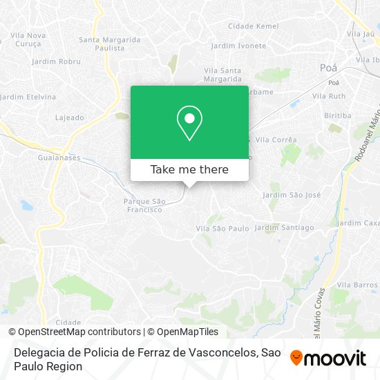 Delegacia de Policia de Ferraz de Vasconcelos map