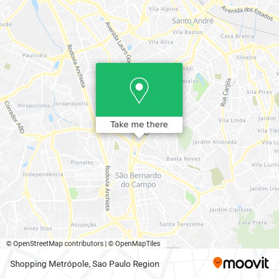 Mapa Shopping Metrópole