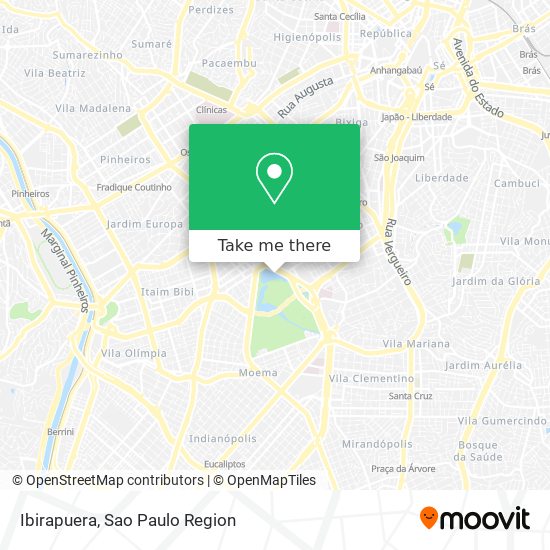 Mapa Ibirapuera