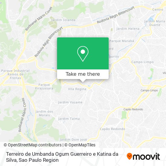 Terreiro de Umbanda Ogum Guerreiro e Katina da Silva map