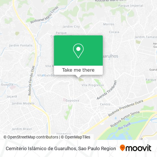 Cemitério Islâmico de Guarulhos map