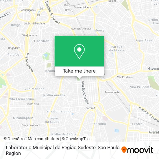 Mapa Laboratório Municipal da Região Sudeste