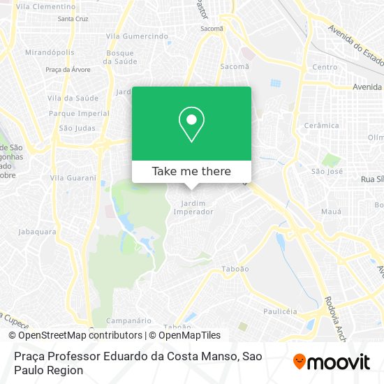 Mapa Praça Professor Eduardo da Costa Manso