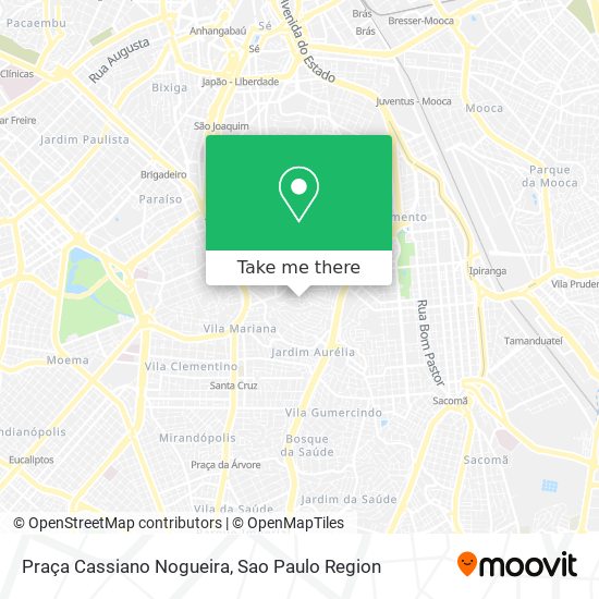 Mapa Praça Cassiano Nogueira