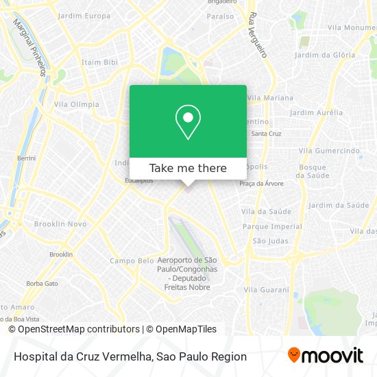 Mapa Hospital da Cruz Vermelha