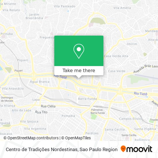 Mapa Centro de Tradições Nordestinas