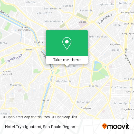Mapa Hotel Tryp Iguatemi
