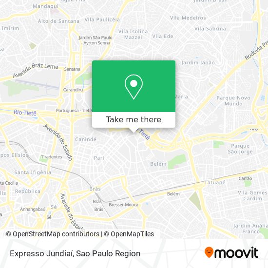 Expresso Jundiaí map