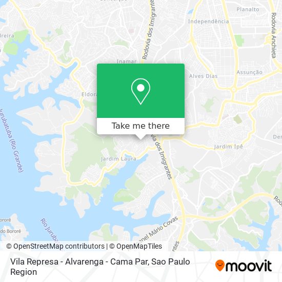 Vila Represa - Alvarenga - Cama Par map