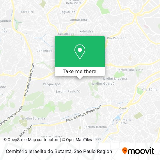 Mapa Cemitério Israelita do Butantã