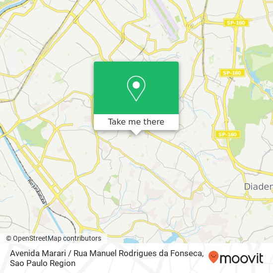 Mapa Avenida Marari / Rua Manuel Rodrigues da Fonseca