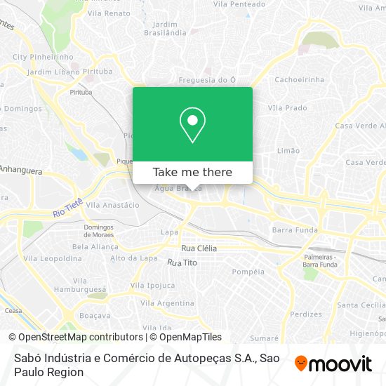 Sabó Indústria e Comércio de Autopeças S.A. map