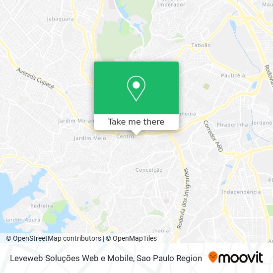 Mapa Leveweb Soluções Web e Mobile