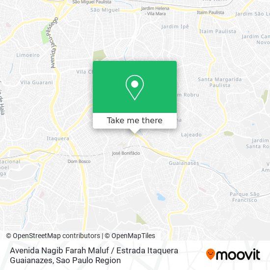 Avenida Nagib Farah Maluf / Estrada Itaquera Guaianazes map