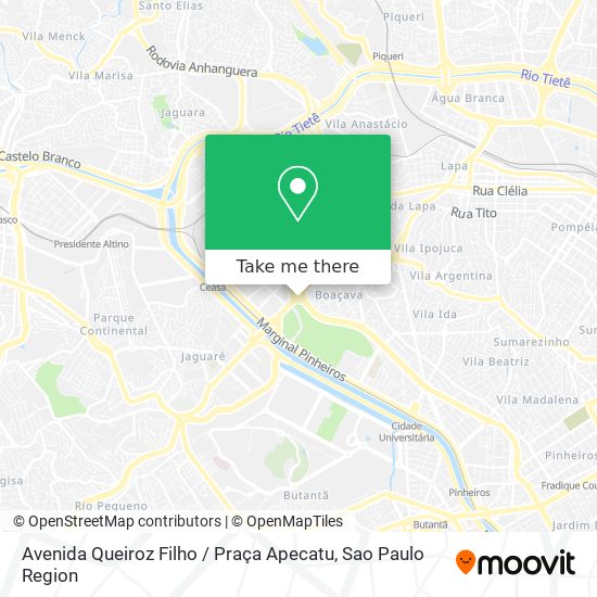 Mapa Avenida Queiroz Filho / Praça Apecatu