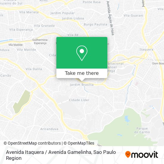 Mapa Avenida Itaquera / Avenida Gamelinha