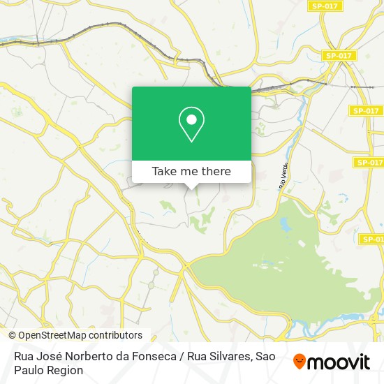 Mapa Rua José Norberto da Fonseca / Rua Silvares