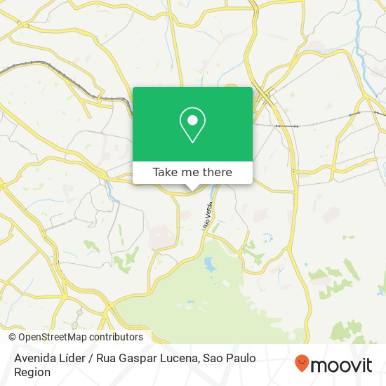 Mapa Avenida Líder / Rua Gaspar Lucena