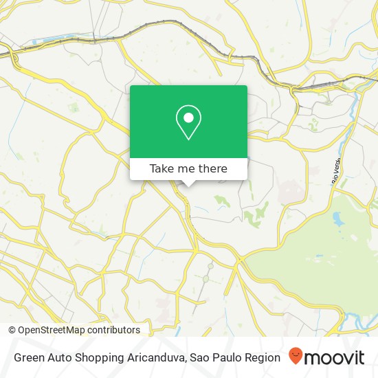 Mapa Green Auto Shopping Aricanduva