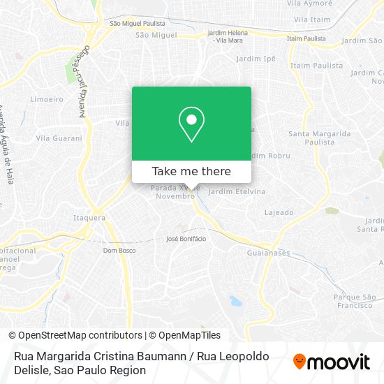 Mapa Rua Margarida Cristina Baumann / Rua Leopoldo Delisle